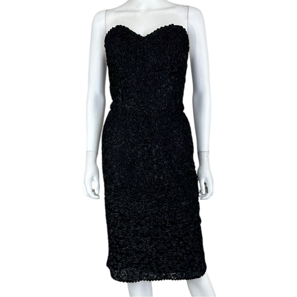 VICTOR COSA for Sak’s Fifth Avenue Black Strapless Cocktail Dress D0468